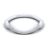 Gabriel & Co. 14k White Gold Contemporary Curved Wedding Band