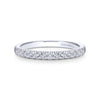 Gabriel & Co. 14k White Gold Contemporary Diamond Wedding Band