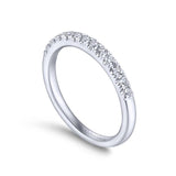 Gabriel & Co. 14k White Gold Contemporary Diamond Wedding Band