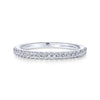 Gabriel & Co. 14k White Gold Contemporary Anniversary Wedding Band