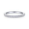 Gabriel & Co. 14k White Gold Contemporary Anniversary Wedding Band