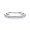 Gabriel & Co. 14k White Gold Contemporary Anniversary Wedding Band