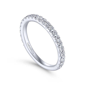 Gabriel & Co. 14k White Gold Contemporary Anniversary Wedding Band