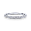 Gabriel & Co. 14k White Gold Contemporary Diamond Wedding Band