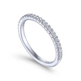 Gabriel & Co. 14k White Gold Contemporary Anniversary Wedding Band