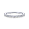 Gabriel & Co. 14k White Gold Contemporary Curved Wedding Band