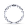 Gabriel & Co. 14k White Gold Contemporary Anniversary Wedding Band