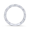 Gabriel & Co. 14k White Gold Victorian Diamond Wedding Band