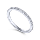 Gabriel & Co. 14k White Gold Contemporary Diamond Wedding Band