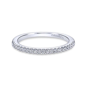 Gabriel & Co. 14k White Gold Contemporary Diamond Wedding Band