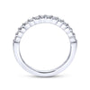 Gabriel & Co. 14k White Gold Contemporary Anniversary Wedding Band