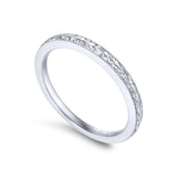 Gabriel & Co. 14k White Gold Victorian Wedding Band