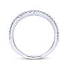 Gabriel & Co. 14k White Gold Contemporary Anniversary Wedding Band