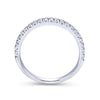 Gabriel & Co. 14k White Gold Contemporary Anniversary Wedding Band