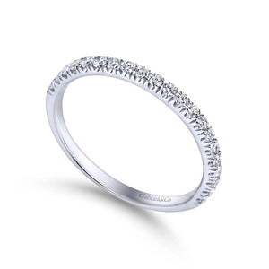 Gabriel & Co. 14k White Gold Contemporary Anniversary Wedding Band