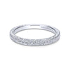 Gabriel & Co. 14k White Gold Victorian Eternity Wedding Band