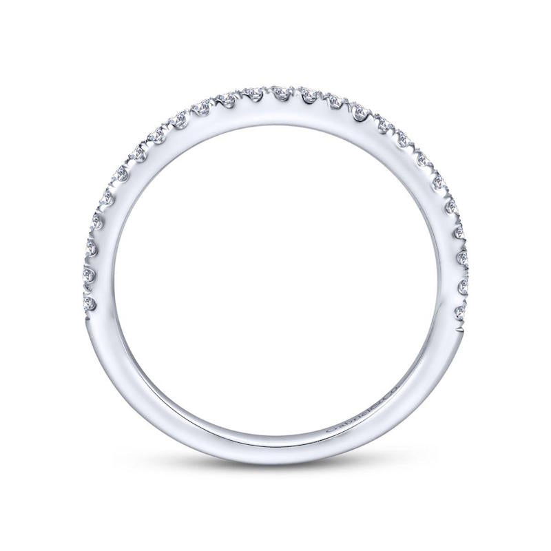 Gabriel & Co. 14k White Gold Contemporary Anniversary Wedding Band