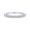 Gabriel & Co. 14k White Gold Contemporary Anniversary Wedding Band