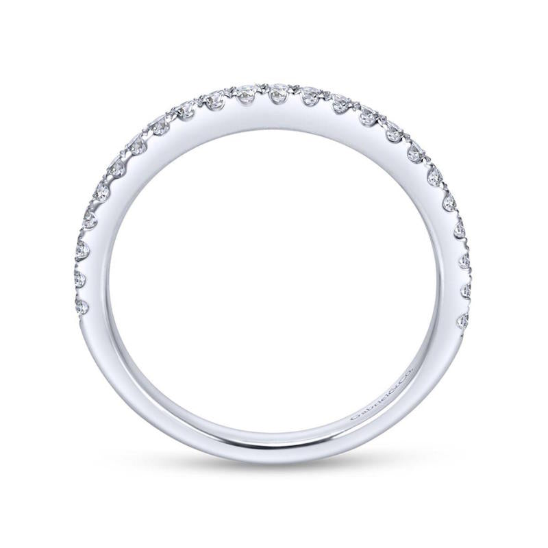 Gabriel & Co. 14k White Gold Contemporary Anniversary Wedding Band