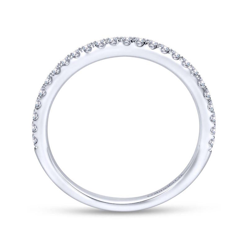 Gabriel & Co. 14k White Gold Contemporary Anniversary Wedding Band