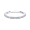 Gabriel & Co. 14k White Gold Contemporary Anniversary Wedding Band