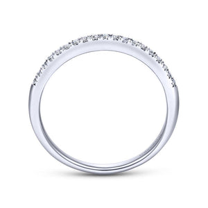 Gabriel & Co. 14k White Gold Contemporary Anniversary Wedding Band