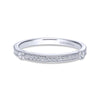 Gabriel & Co. 14k White Gold Victorian Diamond Wedding Band