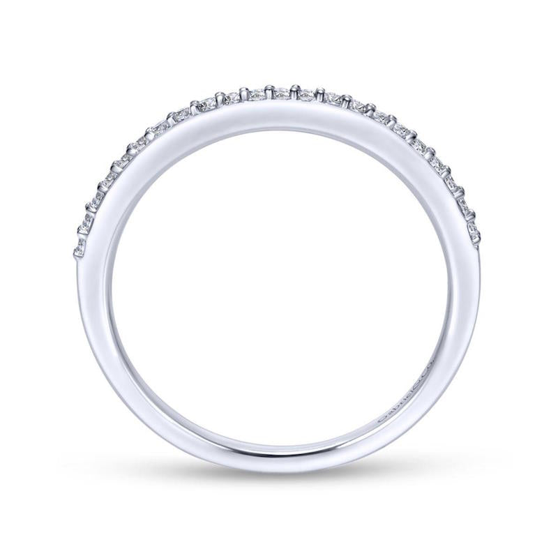 Gabriel & Co. 14k White Gold Contemporary Anniversary Wedding Band