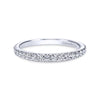 Gabriel & Co. 14k White Gold Contemporary Diamond Wedding Band