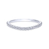 Gabriel & Co. 14k White Gold Contemporary Curved Wedding Band