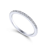 Gabriel & Co. 14k White Gold Victorian Diamond Wedding Band