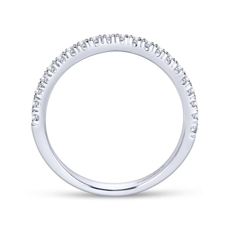 Gabriel & Co. 14k White Gold Contemporary Anniversary Wedding Band