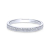 Gabriel & Co. 14k White Gold Contemporary Diamond Wedding Band